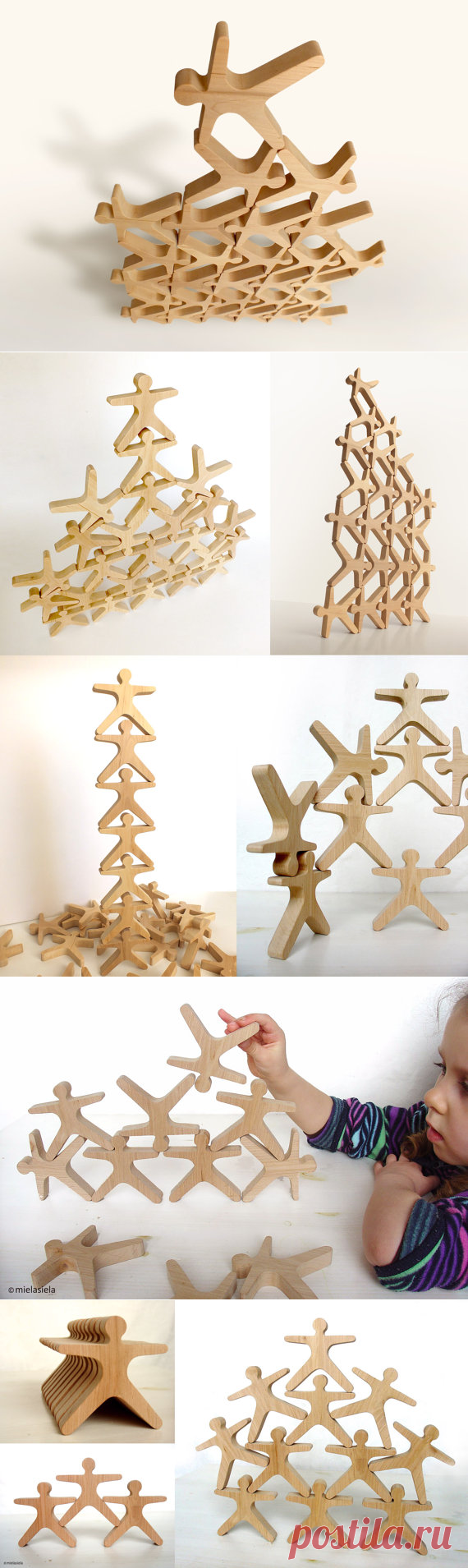 Stacking game Wooden balance and stacking toy от mielasiela