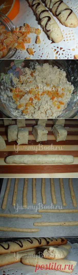 Апельсиново-ореховые палочки - пошаговый рецепт с фото
Предлагаю, нет рекомендую Вам испечь потрясающее печенье. Очень хрустящее, а с другой стороны нежное печенье в виде палочек. У которого апельсиновый аромат, ореховый вкус с кусочками апельсиновых цукатов и все эту красоту можно завершить тонкими ниточками шоколада...мммммммм