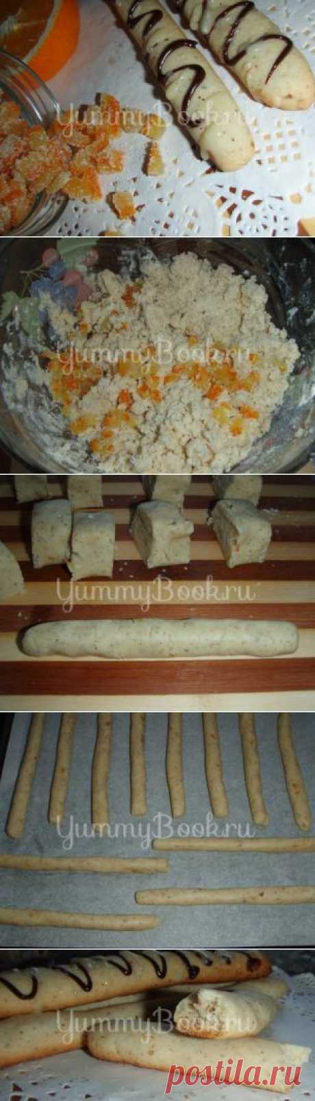 Апельсиново-ореховые палочки - пошаговый рецепт с фото
Предлагаю, нет рекомендую Вам испечь потрясающее печенье. Очень хрустящее, а с другой стороны нежное печенье в виде палочек. У которого апельсиновый аромат, ореховый вкус с кусочками апельсиновых цукатов и все эту красоту можно завершить тонкими ниточками шоколада...мммммммм