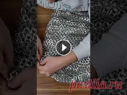 Как сделать кольчугу из крышек. Кольчуга из ключей. Самоделка из алюминиевых банок. Крутая идея для самоделки - кольчуга из крышек. Покажем пошагово последовательность действий, ключей открывашек понадобится очень много. Подобные само...