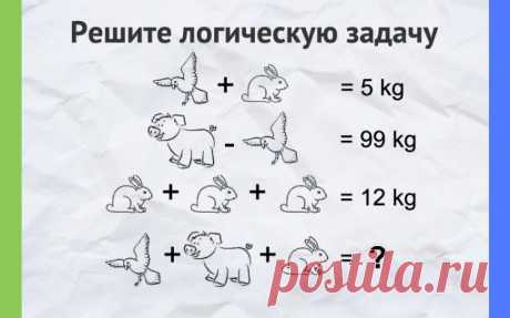 Голубь, кролик и свинья, логическая задача
