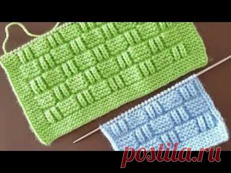 Рельефный узор спицами  для пледа, свитера, кардигана, джемпера
