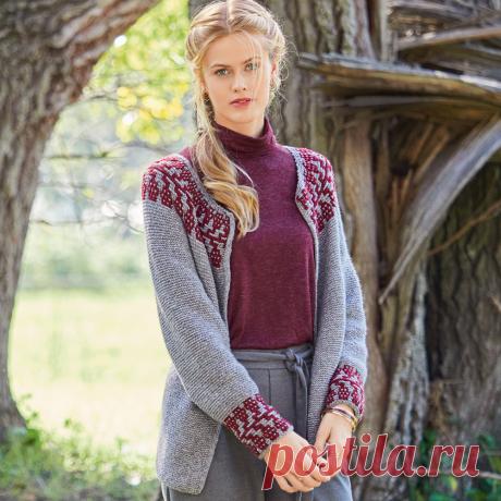 Жакет в тирольском стиле - схема вязания спицами. Вяжем Жакеты на Verena.ru