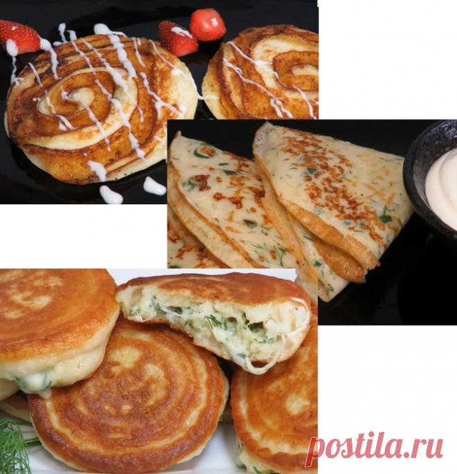 Три рецепта оригинальных блинов и оладий. Быстрые и сытные завтраки