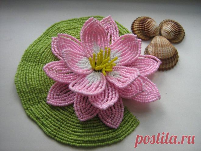 Кувшинки из бисера | 3vision - Fashion blog