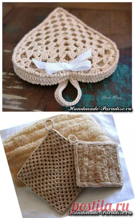 Как обвязать крючком мочалку - Handmade-Paradise