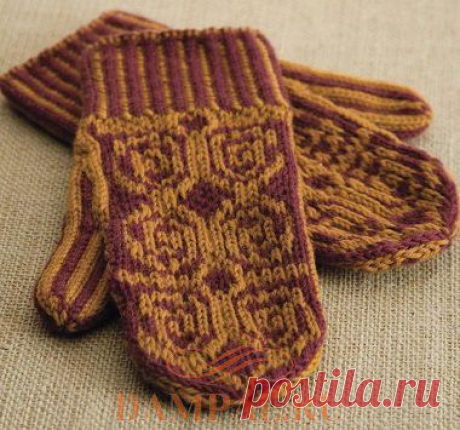 Вязаные варежки «Кельтские швартовы» | DAMские PALьчики. ru