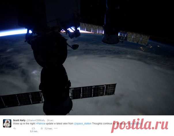 Изображения от астронавта Scott Kelly, который сейчас на борту МКС. Изображения сняты в октябре 2015г. / Интересный космос