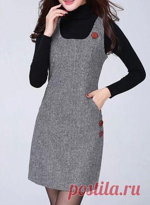 Polyester Solid Sleeveless Above Knee Casual Dresses (1023708) @ floryday.com #casualdresses