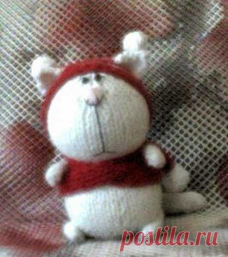 Котик спицами - МК по вязанию игрушек - Форум почитателей амигуруми (вязаной игрушки)