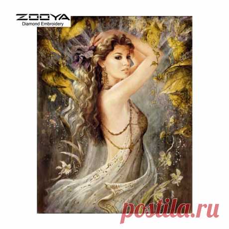 ZOOYA Алмаз Вышивка 5D DIY Алмаз Живопись Женщина Сексуальные Девушки Алмаз Живопись Вышивки Крестом Горный Хрусталь Украшения CJ477 купить на AliExpress