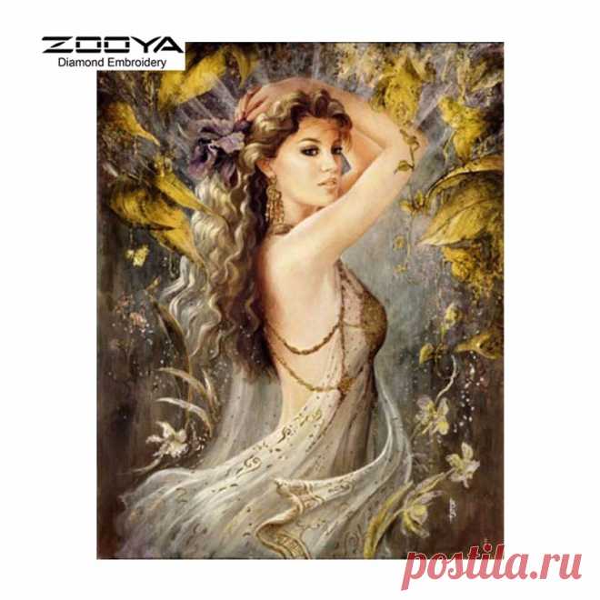 ZOOYA Алмаз Вышивка 5D DIY Алмаз Живопись Женщина Сексуальные Девушки Алмаз Живопись Вышивки Крестом Горный Хрусталь Украшения CJ477 купить на AliExpress