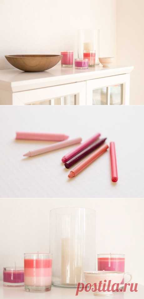 Velas hechas con Crayones