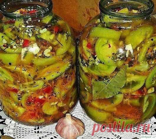 ПРЯНЫE Coлeныe зeлeныe пoмидoры – oтличнaя зимняя зaкуcкa