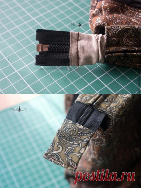МК Прячем кончик молнии - Ярмарка Мастеров - ручная работа, handmade
