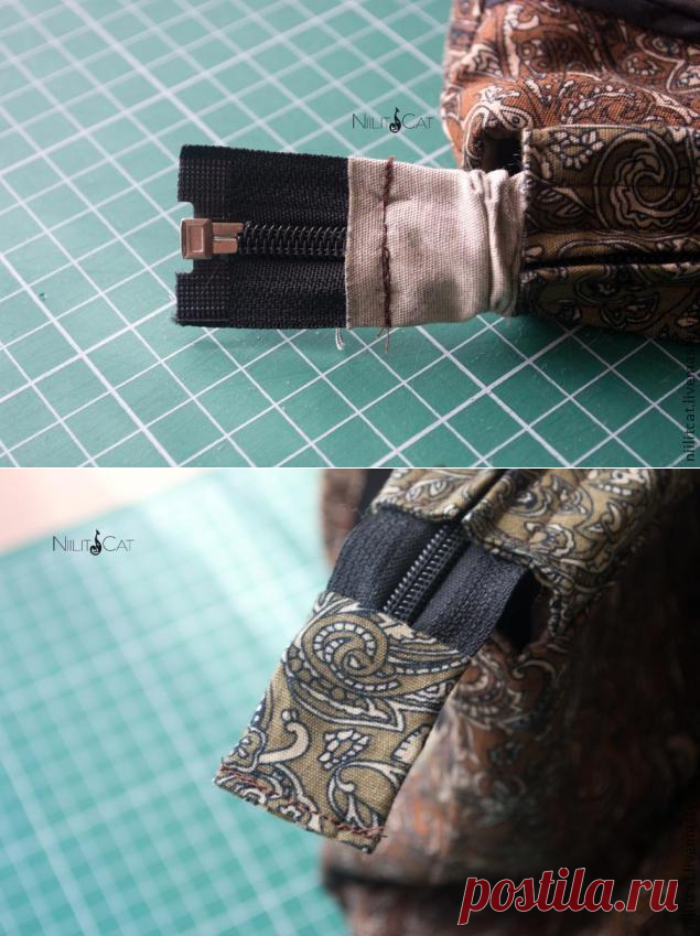 МК Прячем кончик молнии - Ярмарка Мастеров - ручная работа, handmade