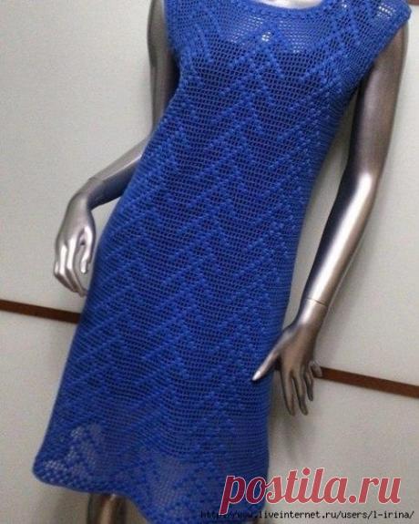 Филейное платье. Схема.