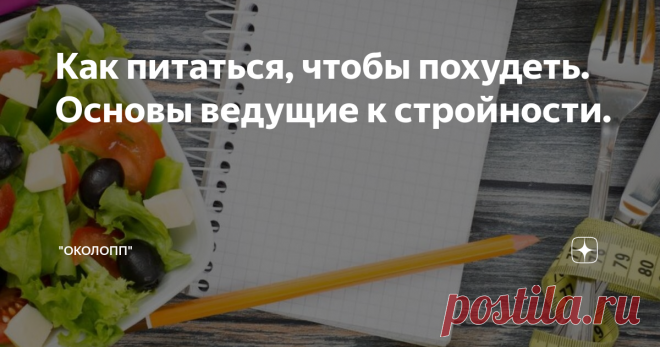 Как питаться, чтобы похудеть. Основы ведущие к стройности. Статья автора «