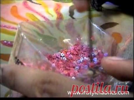 Making Hand Beaded Fabrics For Haute Couture Garments. - YouTube