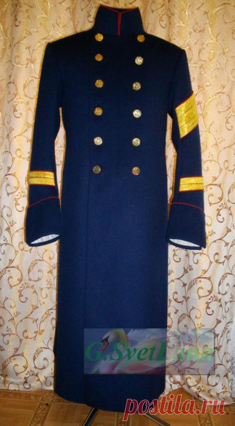 Шинель французская наполеоновской армии: Гвардейская артиллерия.Реконструкция на начало 19 в.Ручная работа 80%