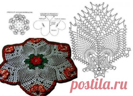 КРАСИВЫЕ САЛФЕТКИ С БАБОЧКАМИ, ВЯЗАНЫЕ КРЮЧКОМ.