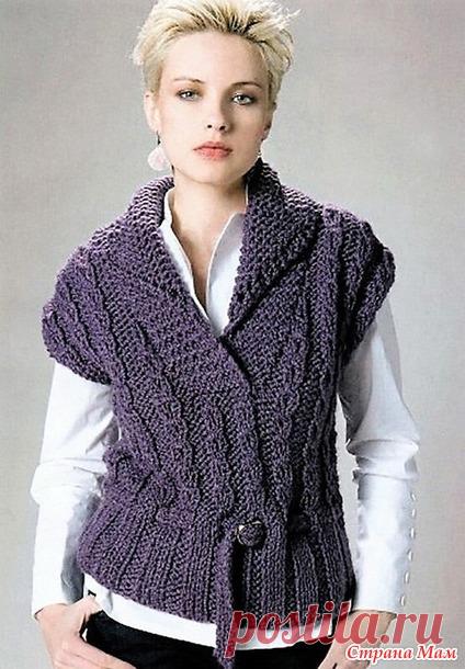Стильная безрукавка. Спицы. - ВЯЗАНАЯ МОДА+ ДЛЯ НЕМОДЕЛЬНЫХ ДАМ - Страна Мам