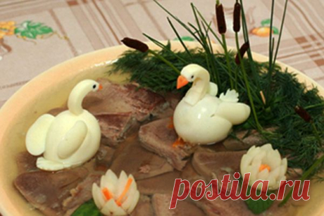 Украшения заливных блюд