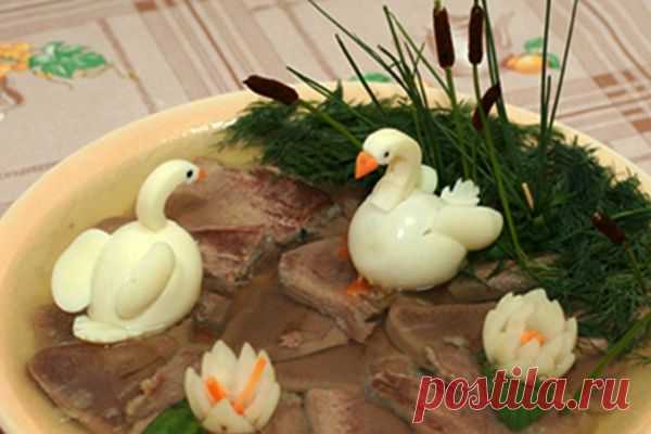 Украшения заливных блюд