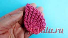 Зеркальный тунисский листик | ЧУДО-КЛУБОК.РУЧУДО-КЛУБОК.РУ