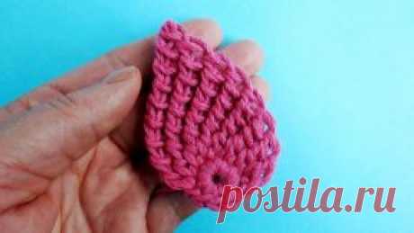 Зеркальный тунисский листик | ЧУДО-КЛУБОК.РУЧУДО-КЛУБОК.РУ