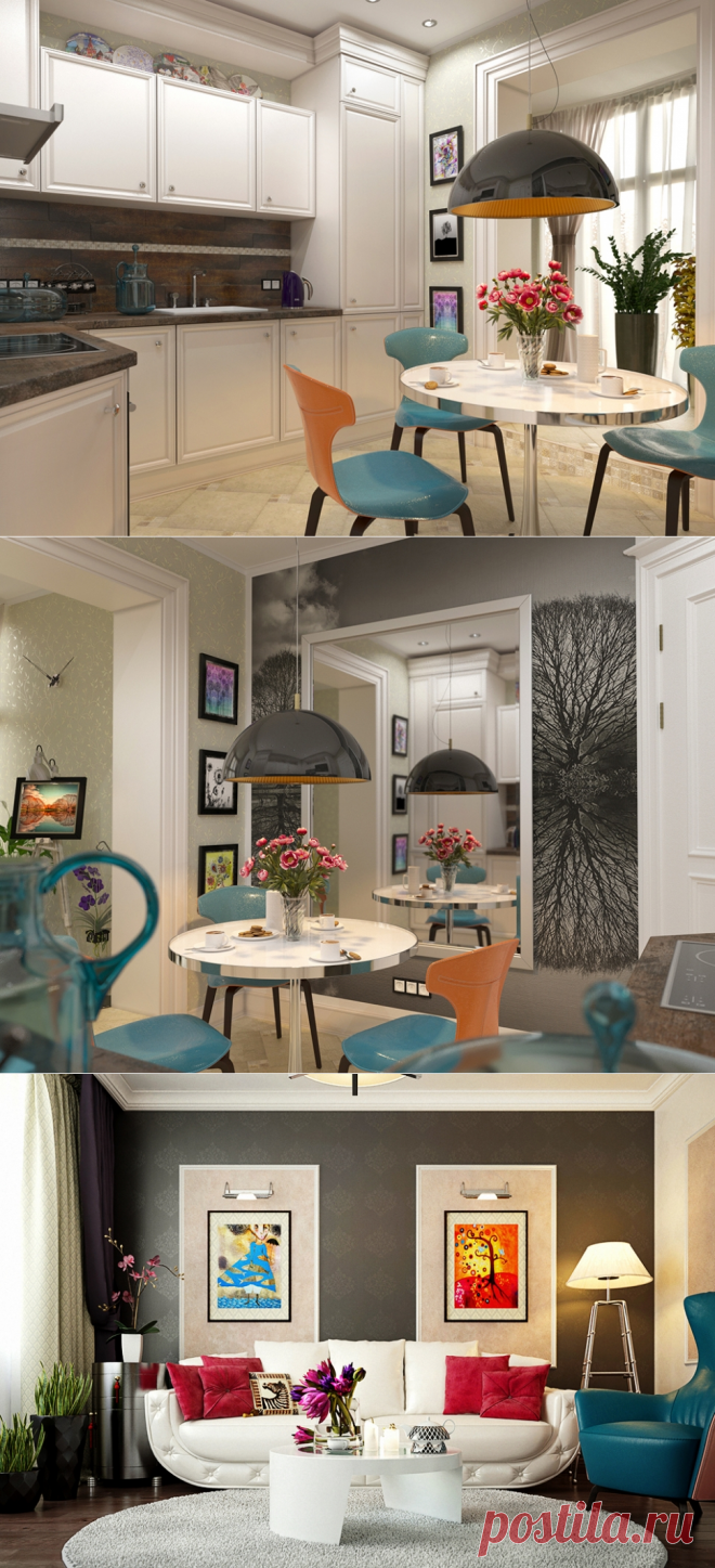 Неоклассика с артистическим налётом на 33 м2 от Studio FD - Дизайн интерьеров | Идеи вашего дома | Lodgers