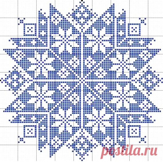 Норвежский узор. Схема вышивки крестом Норвежский узор, традиционные зимние звёзды, нравятся очень многим. В них есть некая магия, настоящая волшебная сказка. Вы тоже услышали звон колокольчика и топот оленей? 
Нет, не зря таким узором украшают зимние свитера. А ещё его можно вышить крестиком на домашнем текстиле, получатся вещи с настроением!