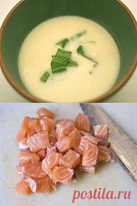 Крем-суп из лосося.