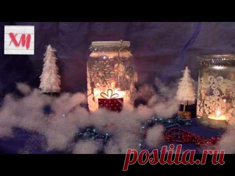 Подсвечники из банок/ Candlesticks from cans. ХоббиМаркет