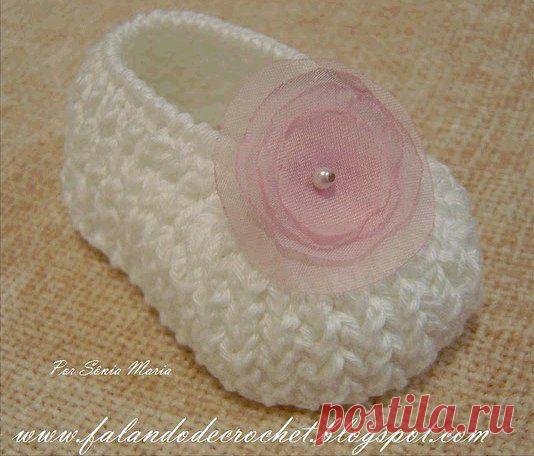 Пинетки крючком - Интересная моделька МК