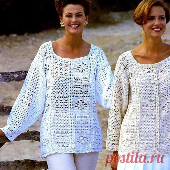 Vintage Crochet Pattern Granny Square от PastPerfectPatterns
