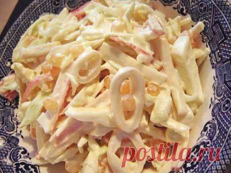 ТРИ ПРОСТЫХ САЛАТИКА С КАЛЬМАРАМИ.