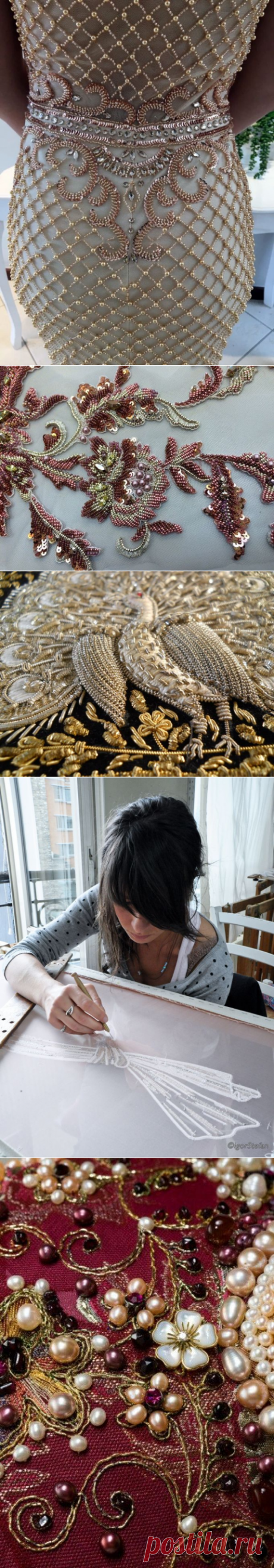 350 best ..Люневиль..Зардоси..3d объемная вышивка images on Pinterest | Couture embroidery, Embroidery designs and Sequins