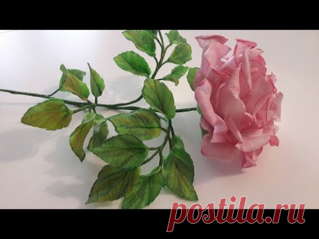 МК! Объёмная Роза ис зефирного фоамирана ! Часть №3