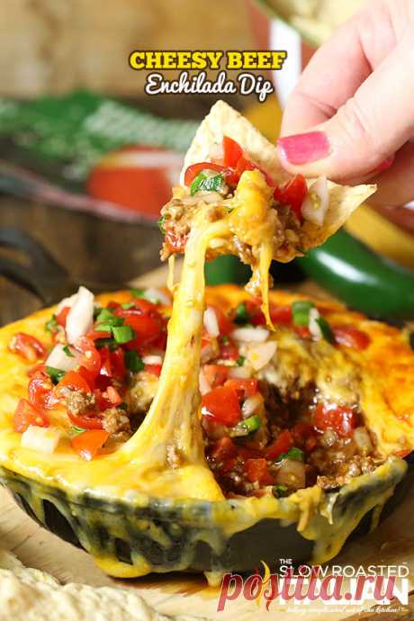 Cheesy Beef Enchilada Dip