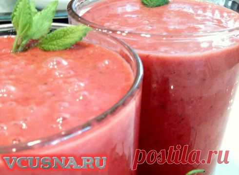 Клубничный коктейль для деток - пошаговый кулинарный рецепт VCUSNA.RU