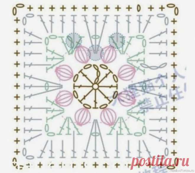 Бабушкин квадрат | Вязание крючком. Ваши работы