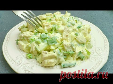 Салат из огурцов, сжигающий жир на животе! Моя мама похудела на 20 кг.