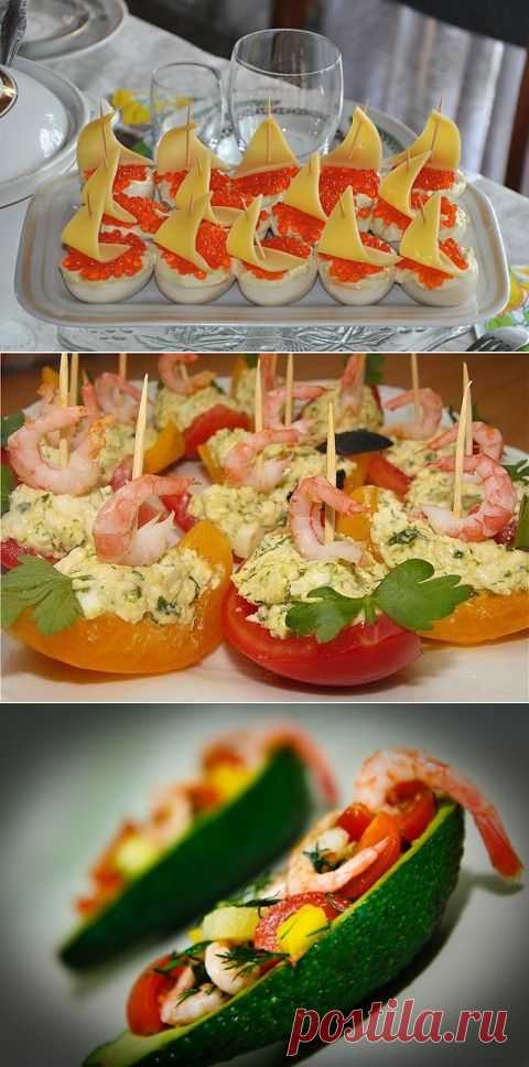 ЗАКУСКИ –"КОРАБЛИКИ" ДЛЯ ПРАЗДНИЧНОГО СТОЛА.