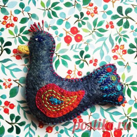 Little bird #handmade #felt #embroidery