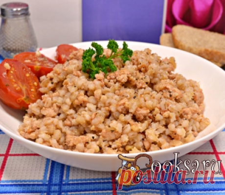 Каша перловая с куриным фаршем фото рецепт приготовления