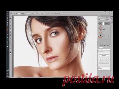 Stream. High End Beauty Retouching. Model like Demi Moore. Without voice over!!!