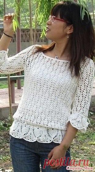 Ажурная туника крючком