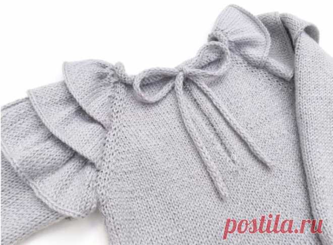 воланы на рукавах спицами