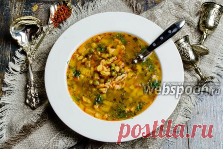 Суп гороховый с клёцками (Nokedli) по-венгерски